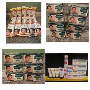 Huggies & Bum Bum Diapers and Aquaphor Baby Care Bundle